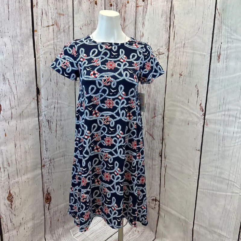 NWT LULAROE CARLY BLU ANCHOR DRESS SZ XX SMALL TCC Tunics Designer luxury