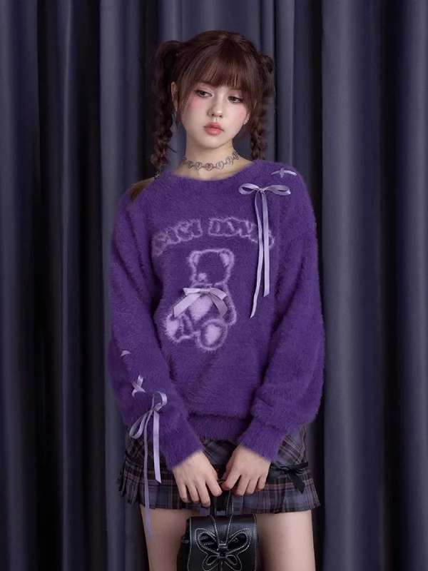 Sweet purple plaid skirt【s0000010669】 denim skirt casual