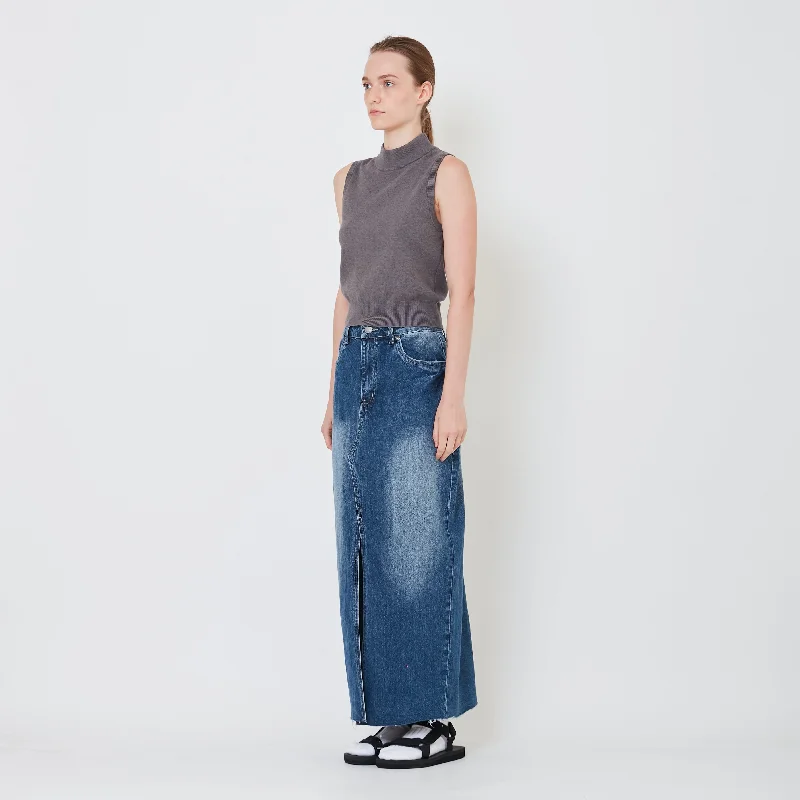 Women Denim Skirt - Blue - SW2410173B corduroy skirt cozy