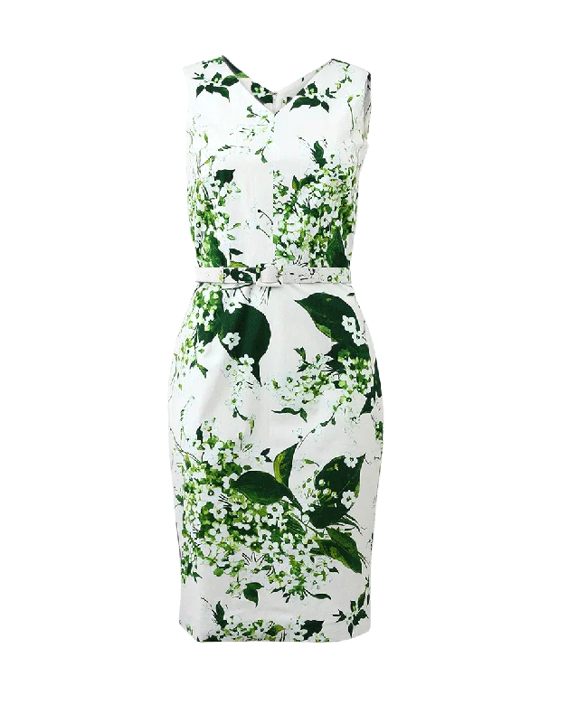 Victoria White Blossoms Dress Tunics Sophisticated sleek