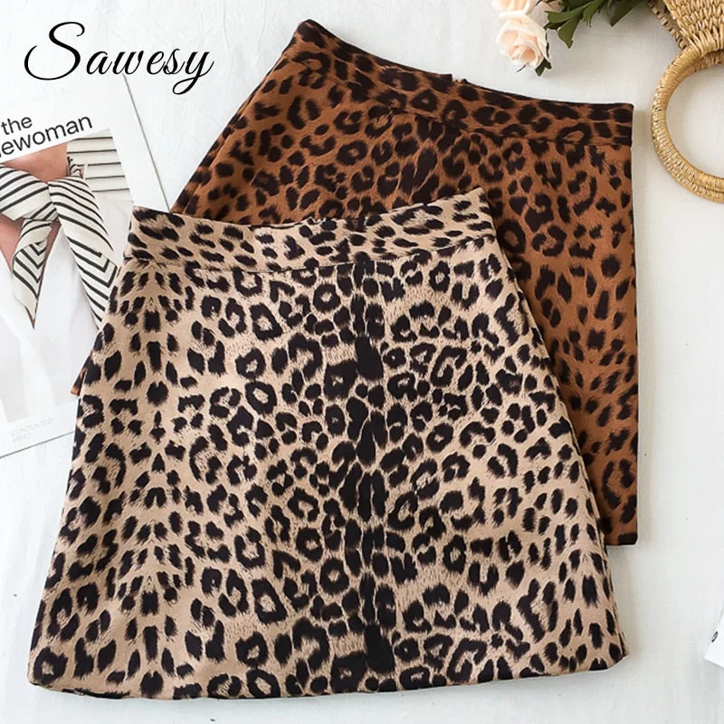 Leopard Mini Skirts lace skirt intricate