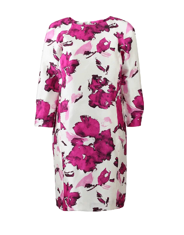 Watercolor Silk Mikado Dress Tunics Satin smooth