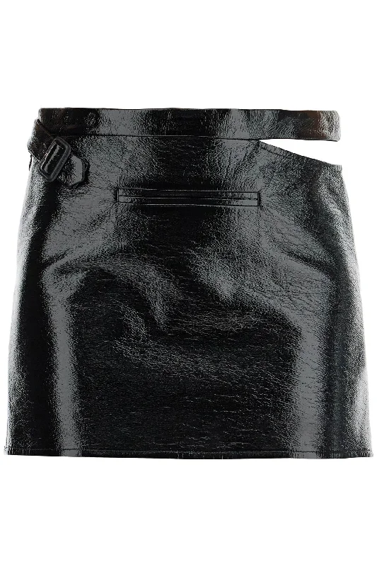 Vinyl Mini Skirt leather skirt bold