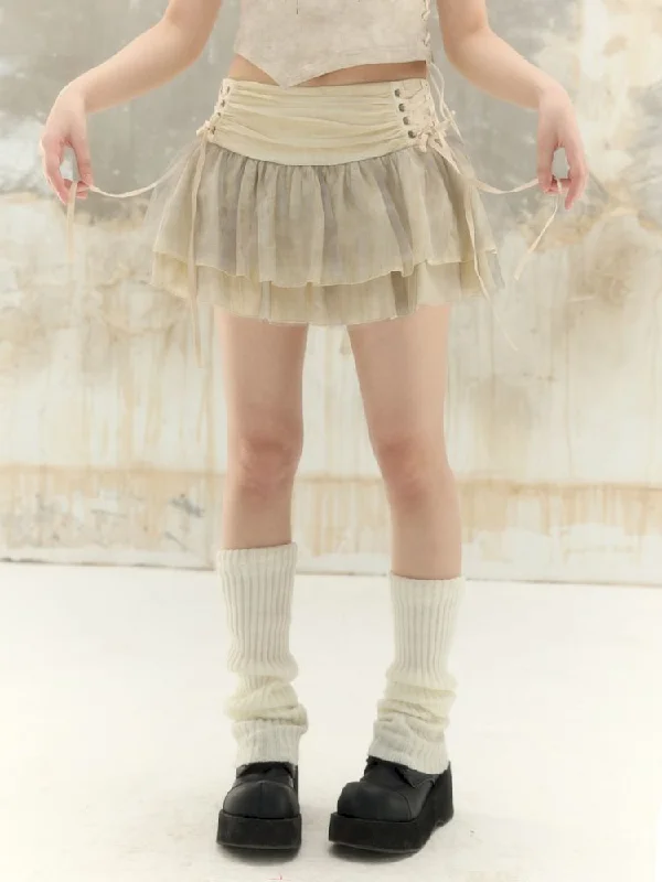 Strappy Ballet Halter Cake Skirt【s0000008392】 elastic waist skirt