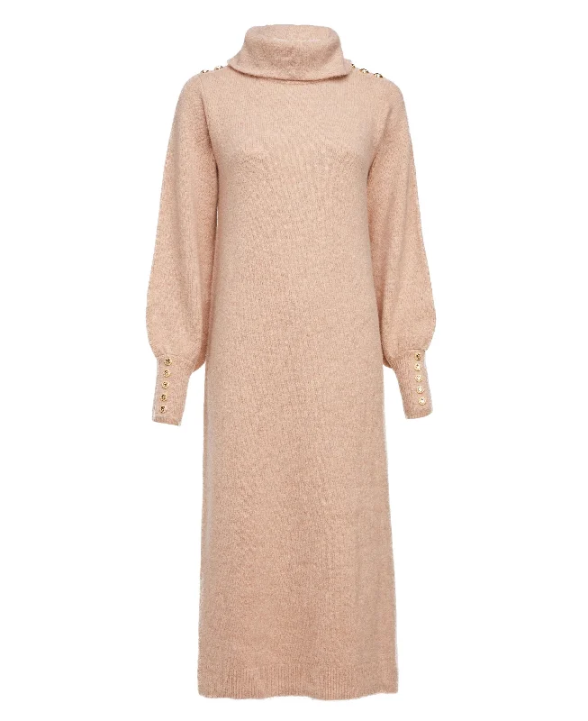 Berkeley Roll Neck Dress - Camel Tunics Plaid country