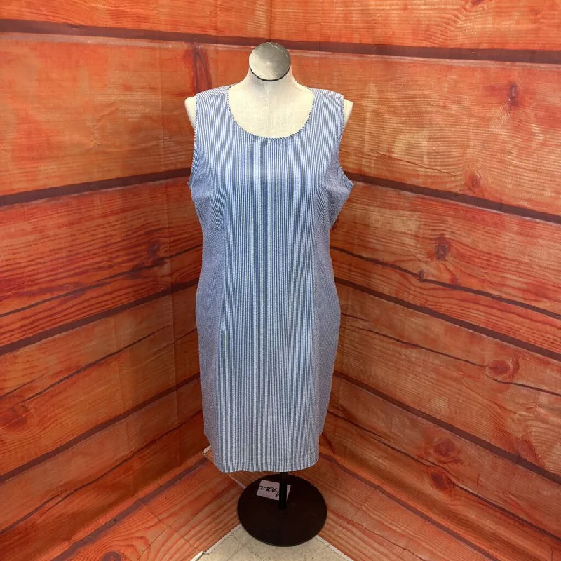 NWOT LL BEAN BLUER SEERSUCKER DRESS SZ 18 TC3 Tunics Recommended stylist