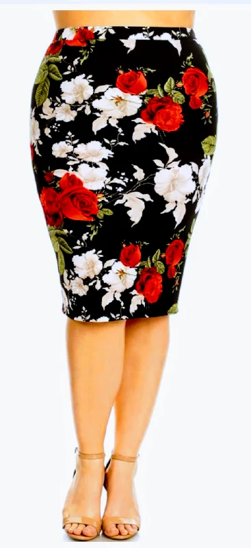 Women's Pencil Skirts MOA COLLECTION elastic waist skirt