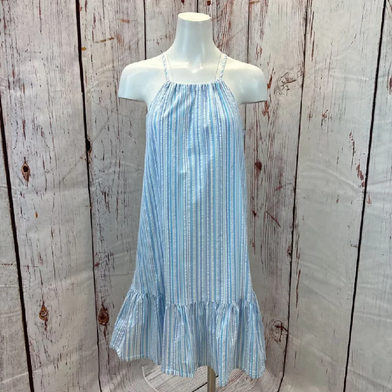 SOUTHERN TIDE BLUE STRIPE HALTER DRESS SZ M TCC Tunics Leisure comfortable