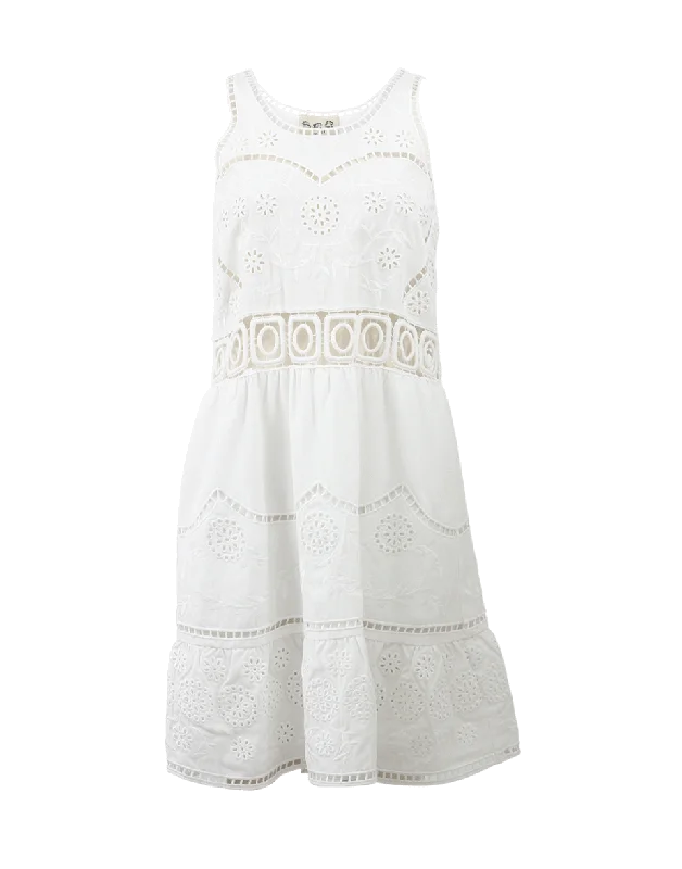 Embroidered Anglaise Dress Tunics Running lightweight