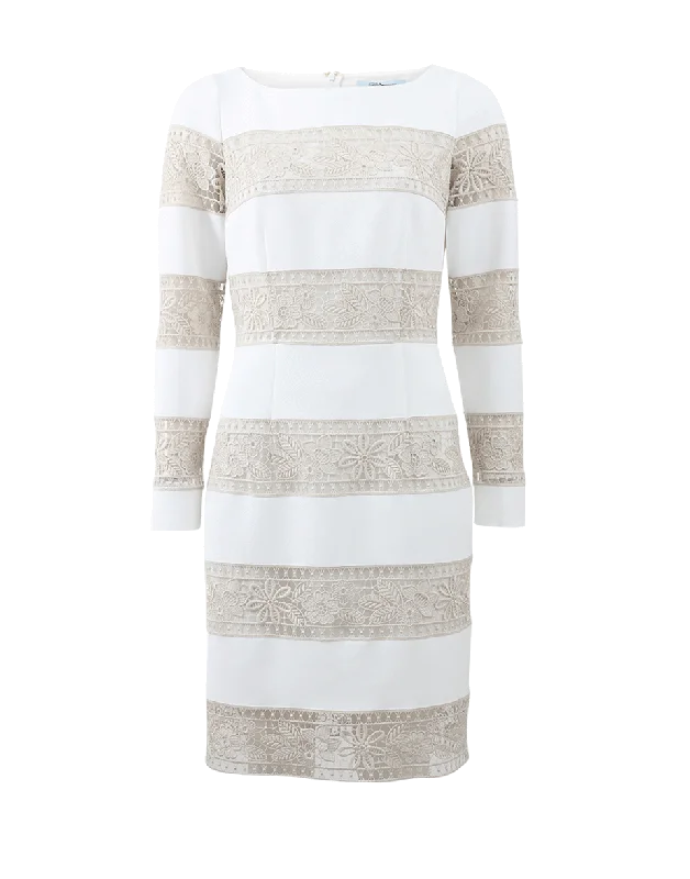 Lace Stripe Dress Tunics Luxurious high-end