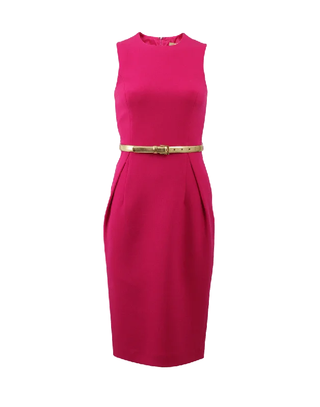 Belted Sheath Dress Tunics Leisure comfortable