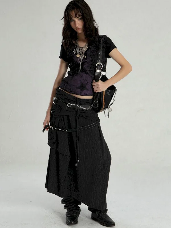 Low Waist Half Length Skirt【s0000008480】 a-line skirt cut