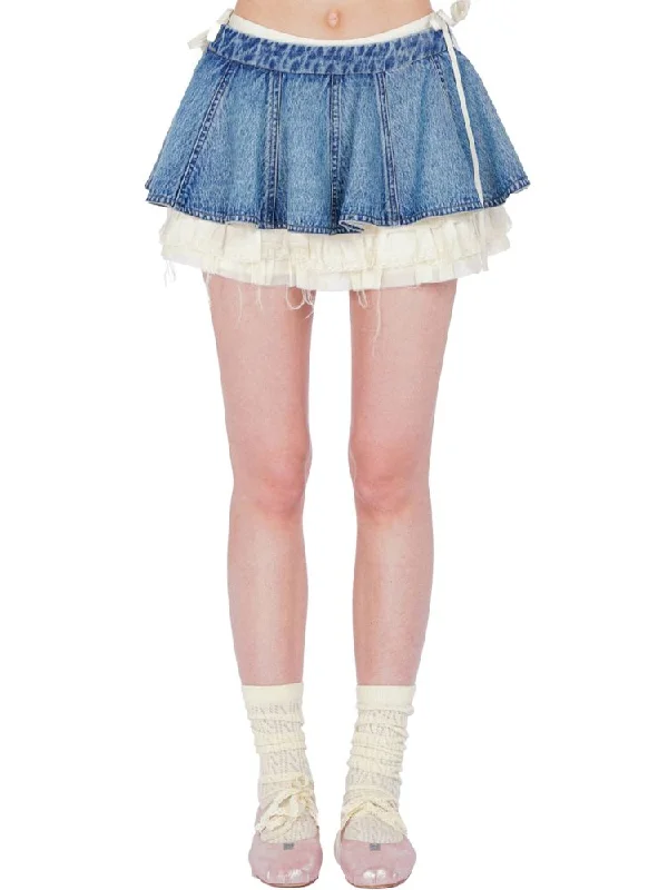 Denim Ultra Short Skirt【s0000008595】 lightweight skirt design