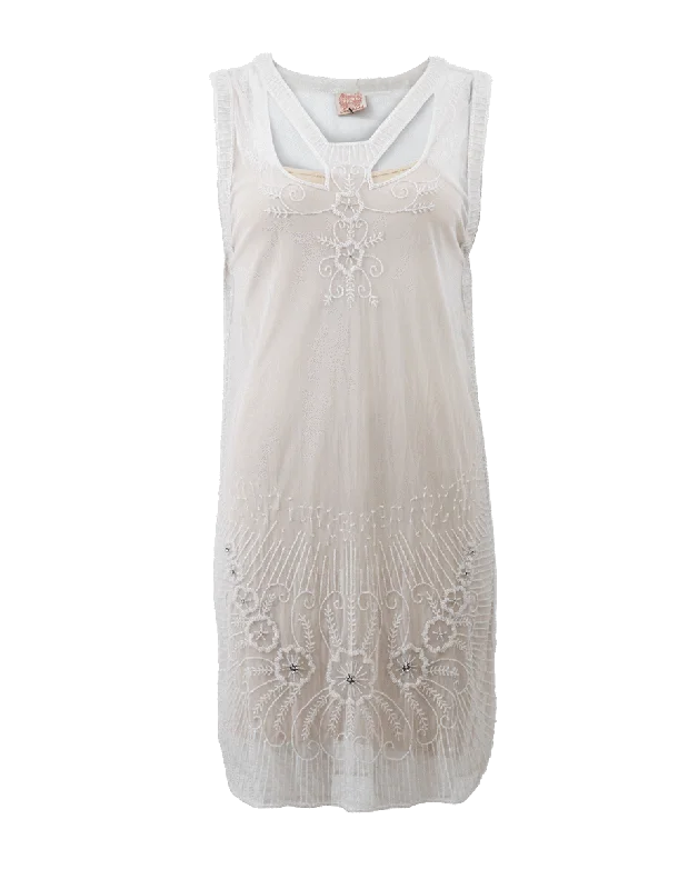 Bead Embroidered Cocktail Dress Tunics Luxurious high-end