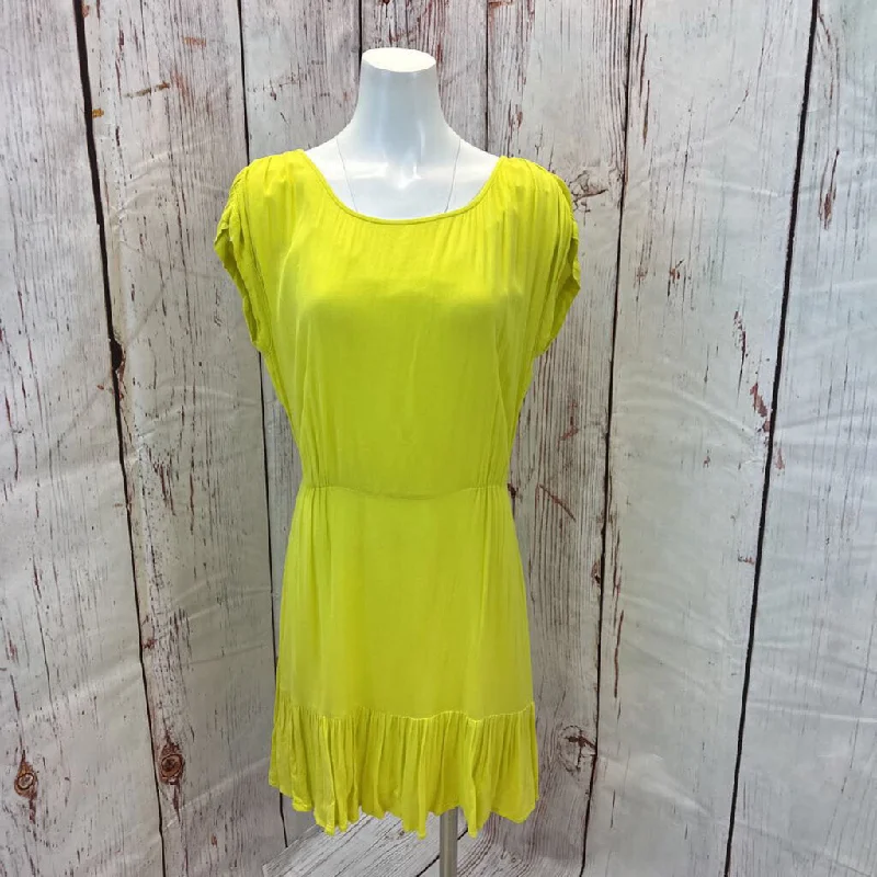 ELLA MOSS YELLOW SHEER 2 LAYER DRESS SZ S TCC Tunics Solid Classic