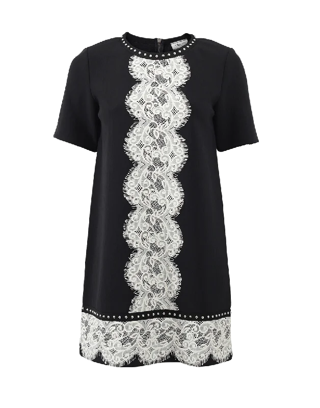 Lace Front Shift Dress Tunics Designer luxury