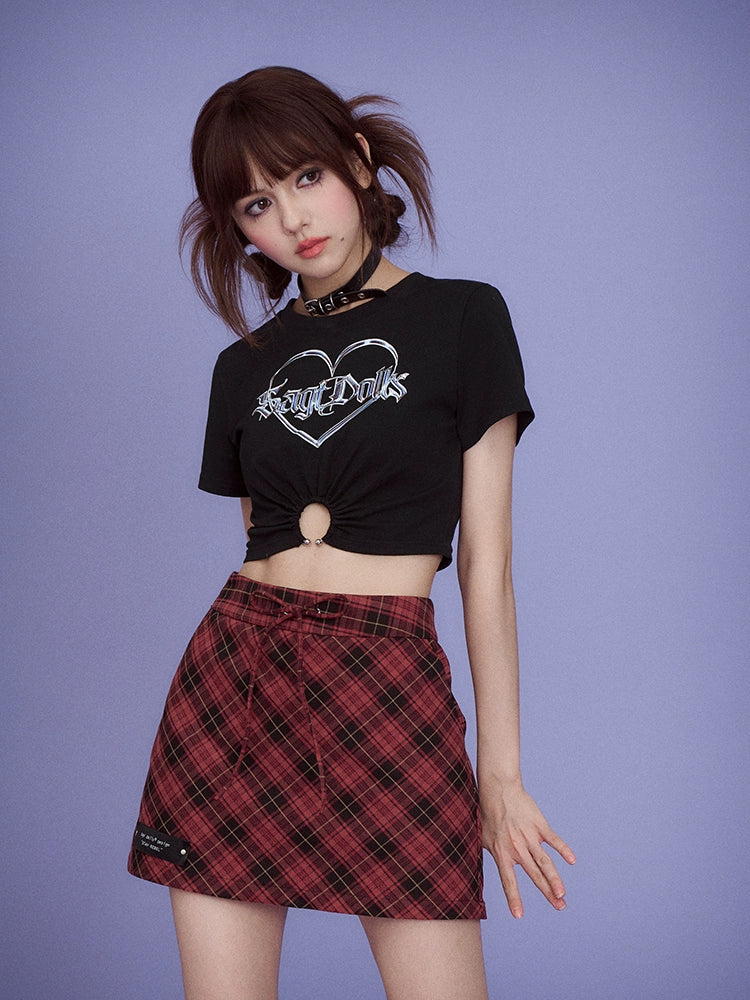 Punk plaid skirt【s0000008922】 corduroy skirt cozy