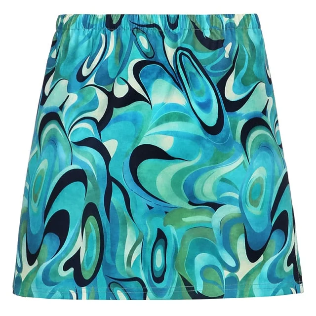 Paisley Split Skirt