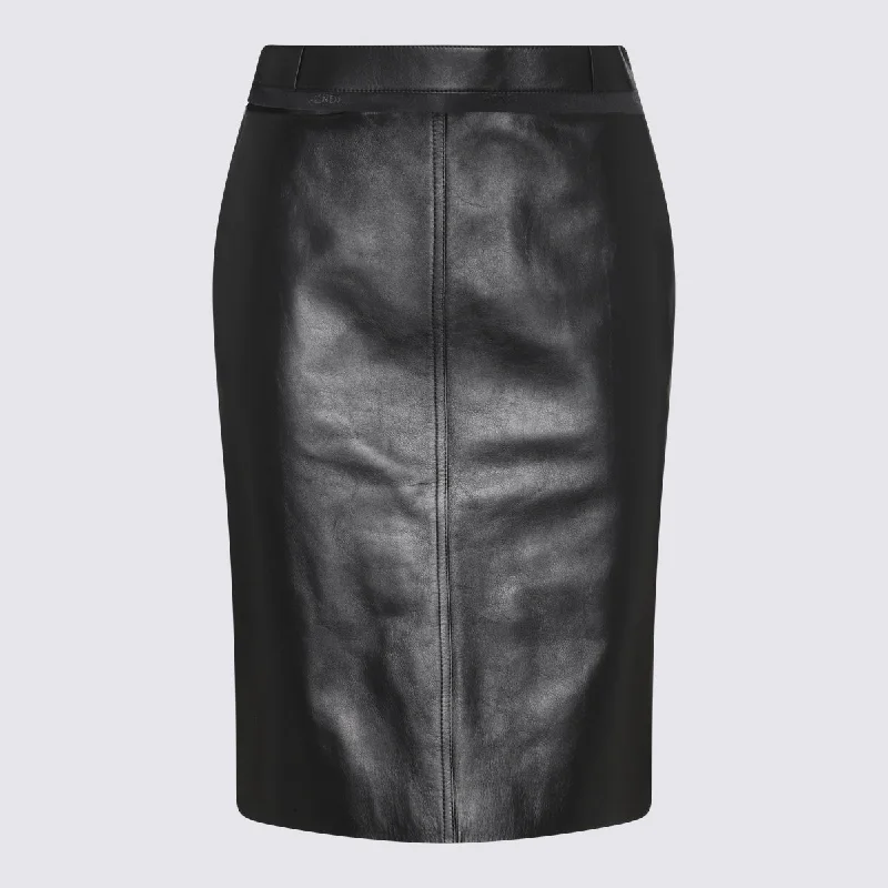 Fendi Skirts Black linen skirt light