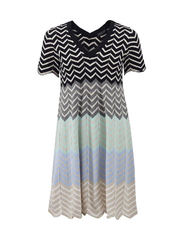 Chevron Stripe Dress Tunics Vintage classic