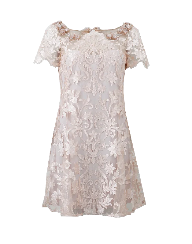 Laser Cut Floral Dress Tunics Sale discount