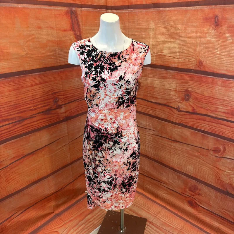 SIGNATURE SADIE PINK FLORAL DRESS SZ 10 TCC Tunics Formal black