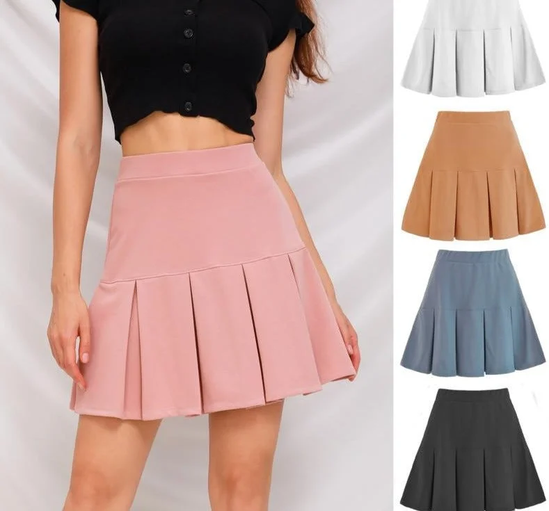 Pleated Skirts slim fit skirt