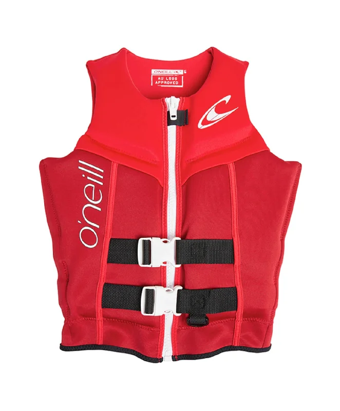 Women's PWC L50 Life Jacket - Red Notch Collar Jacket Peter Pan Collar Jacket Cowl Neck Jacket