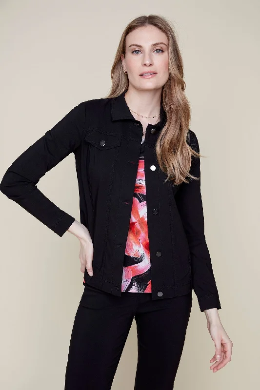 Renuar Woven Jacket R3862-E730-148 Black Print Jacket Jacquard Jacket Embroidered Jacket