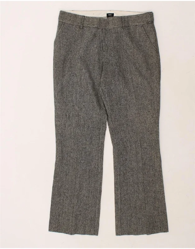 MOSSIMO Womens Straight Chino Trousers US 12 Large W34 L31  Grey Flecked Trousers stylish elegant