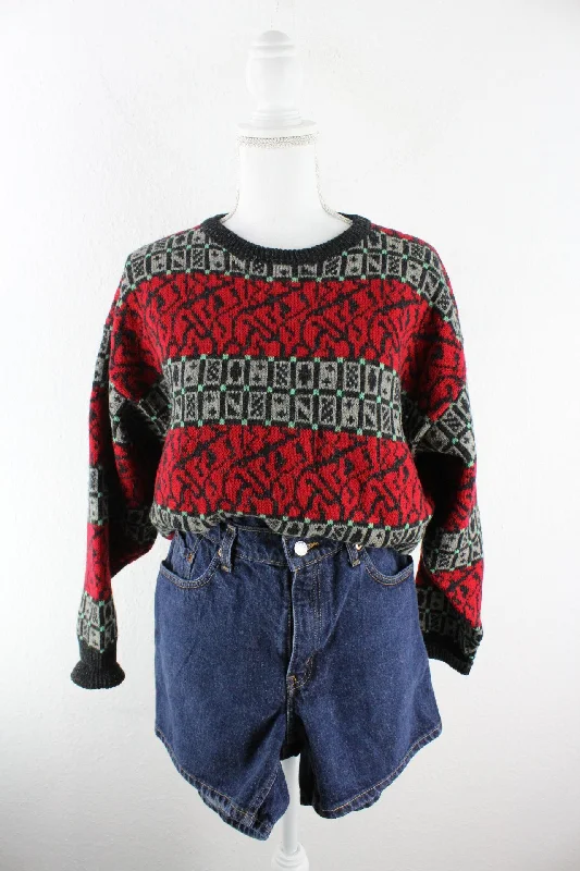 Vintage Red Aitch Pullover (L) Solo Sleeve Pullover