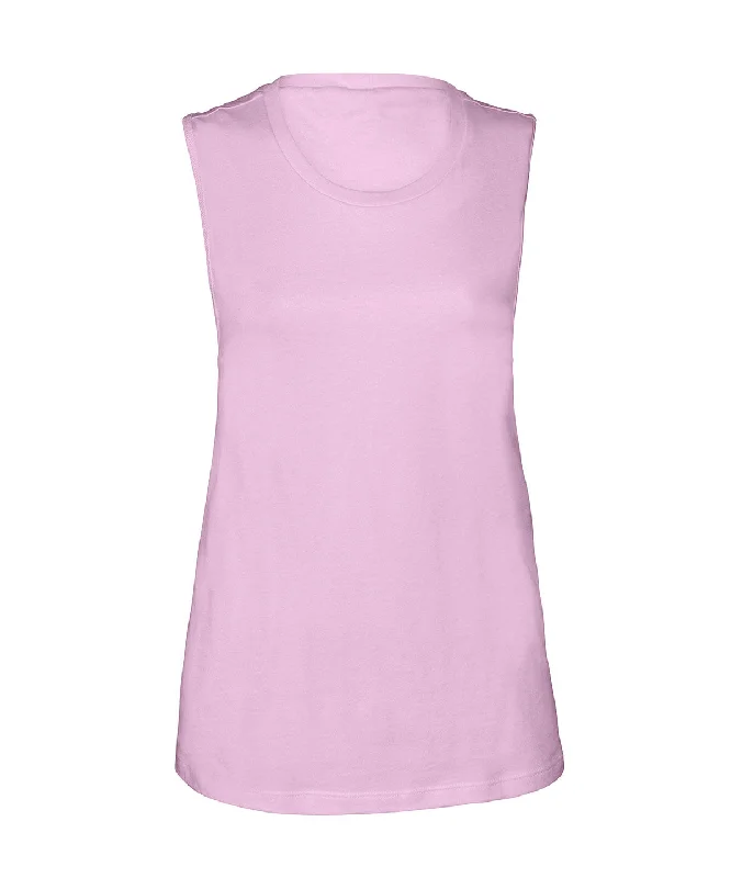 Lilac - Women's Jersey muscle tank rhinestone tank top