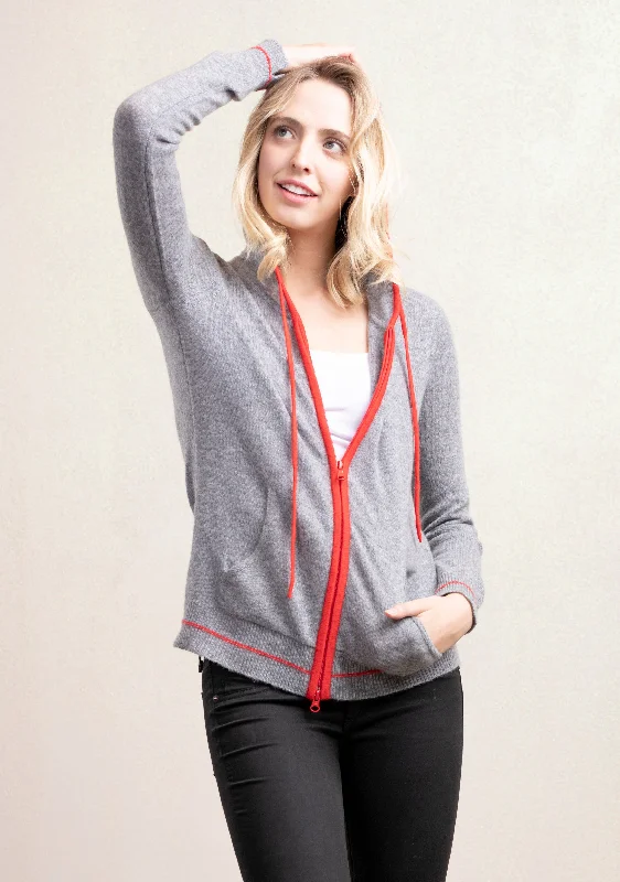 Med Grey w. Bright Red