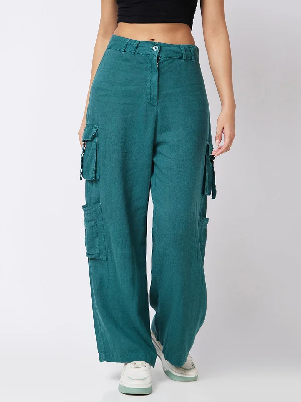 Spykar High Rise Blue Trousers For Women Trousers luxurious high-end