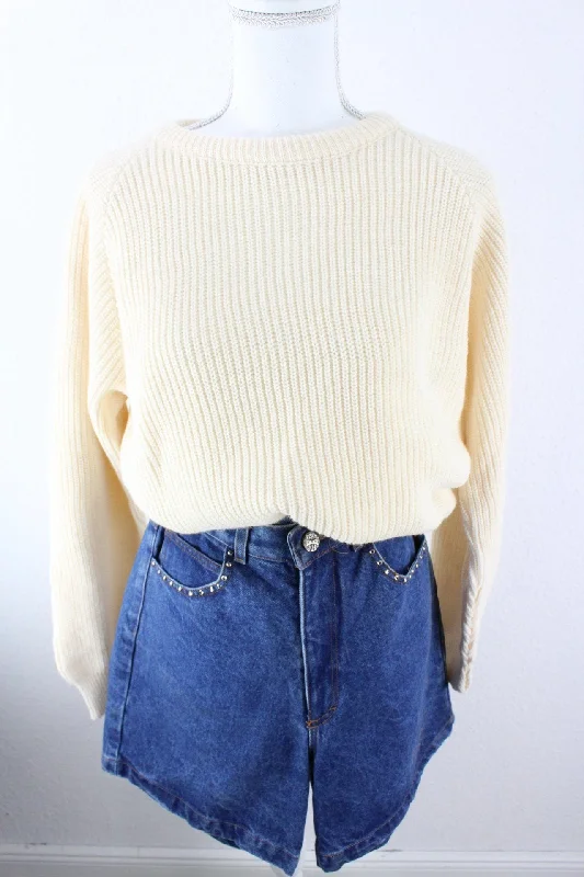 Vintage Cuddle Knit Pullover (L) Long Bell Sleeve