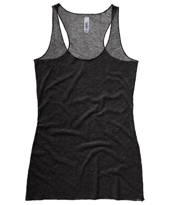 Charcoal Triblend - Triblend racerback tank top white tank top