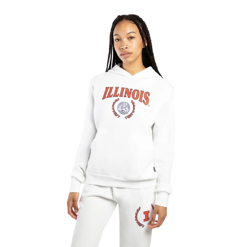 Illinois Fighting Illini Hype & Vice Boyfriend Sweatshirt Hoodie with Pattern Geometric Abstract