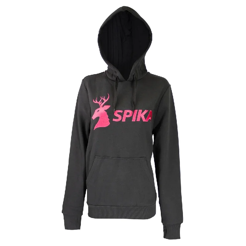 Spika - Womens GO Classic Hoodie in Black Hoodie with Magnetic Closure Innovative Modern