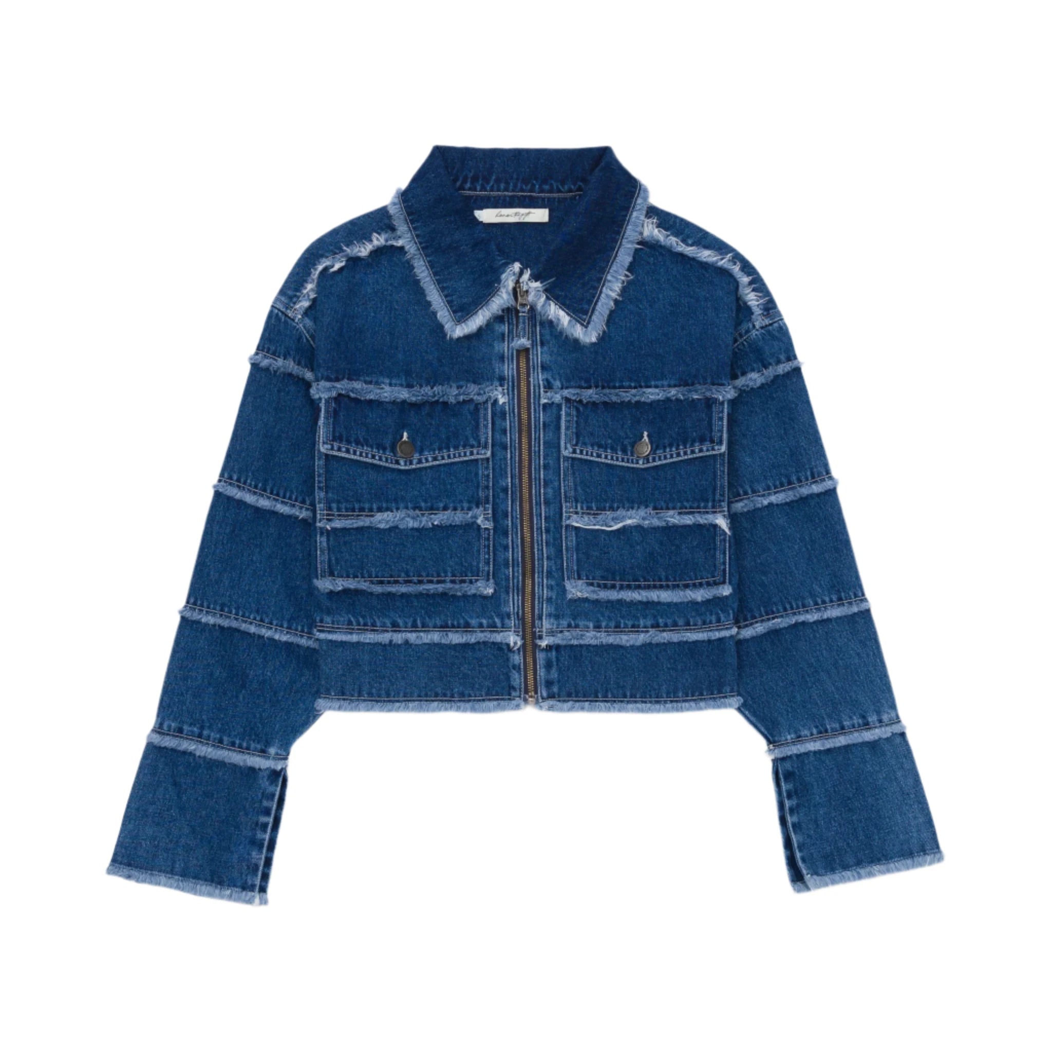 Womens Honor The Gift Panel Denim Jacket 'Blue' Tailored Jacket Straight Jacket A-Line Jacket