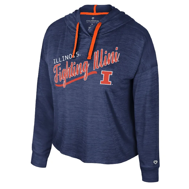 Illinois Fighting Illini Women's Marina Hoodie Hoodie with Patch Decorative Personalized