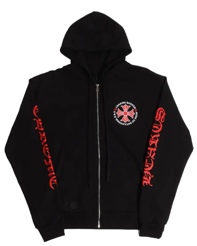 Cross Zip Up Hoodie Graphic Hoodie Design Print