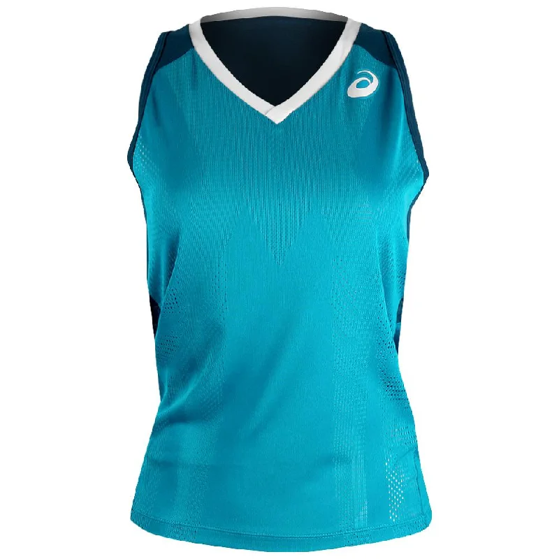 Asics Women's Match Actibreeze Tank - Teal Blue cute tank top