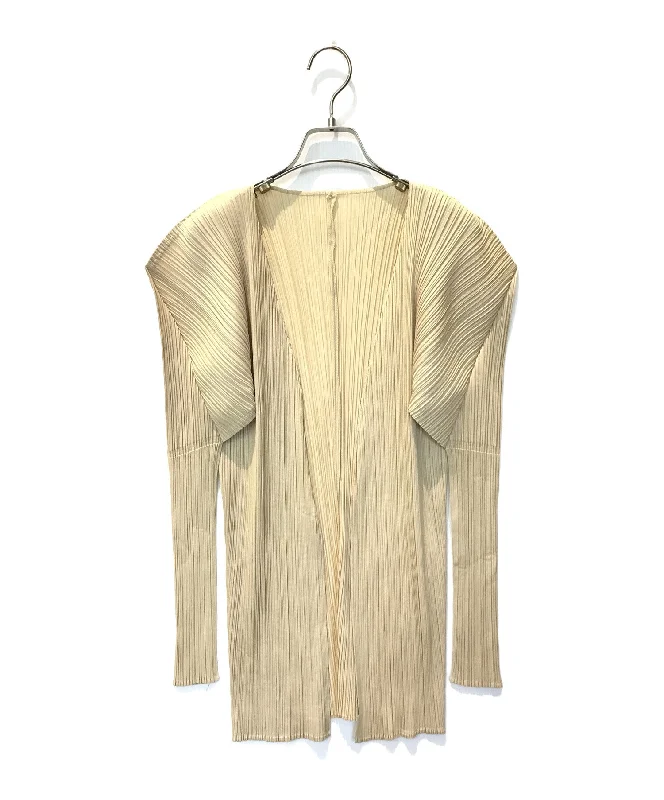 [Pre-owned] PLEATS PLEASE pleated cardigan PP04-JO607 Cashmere Blend Cotton Blend Poly Blend