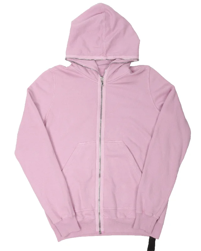 Gimp Zip Up Hoodie Hoodie with Hem Applique Textured Unique