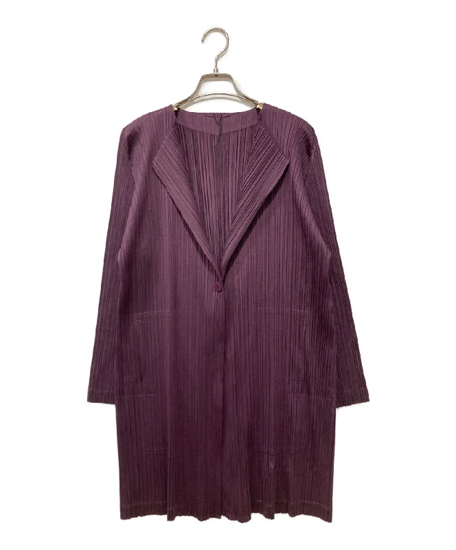 [Pre-owned] PLEATS PLEASE long pleated cardigan PP93-JA185 Fitted Slim Tailored