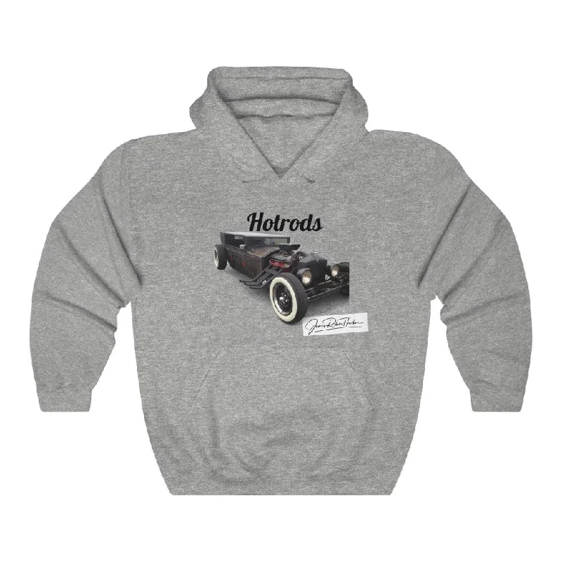 Hotrods Premier Signature "Rat Rod" Unisex Heavy Blend™ Hooded Sweatshirt Hoodie with Thumb Holes Functional Cozy