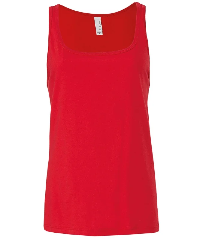 Red - Women's relaxed Jersey tank top stretchy tank top