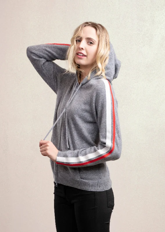 3VERY Hoodie w. Stripe Cardigan Hoodie with Full-Zip Functional Layering