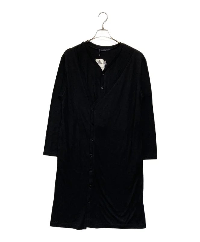 [Pre-owned] LIMI feu WOOL LAYERED LONG CARDIGAN LJ-T19-141-3 Transparent Opaque Sheer