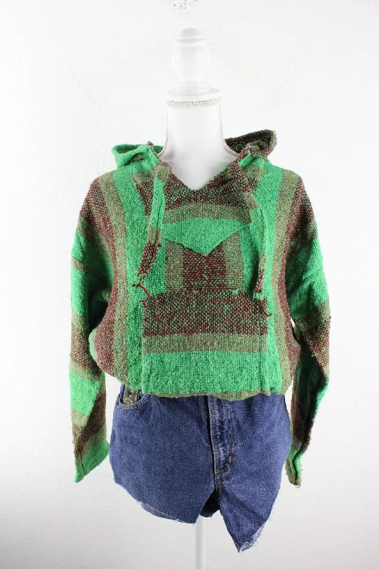 Vintage Green Knit Pullover (L) Slim Sleeve Pullover